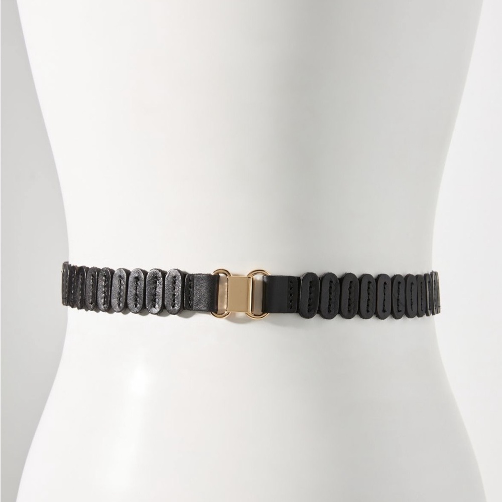 NWT Anthro Black and Gold Women's Belt